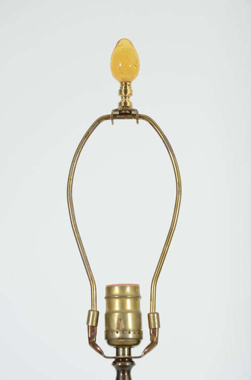 Folk Art Treenware Table Lamp, American, Late 19th Century 1
