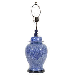 Chinese Blue & White Vase Lamp, Late 19th/Early 20th Century