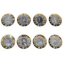 Vintage Set of Eight Fornasetti Grandi Maestri Plates