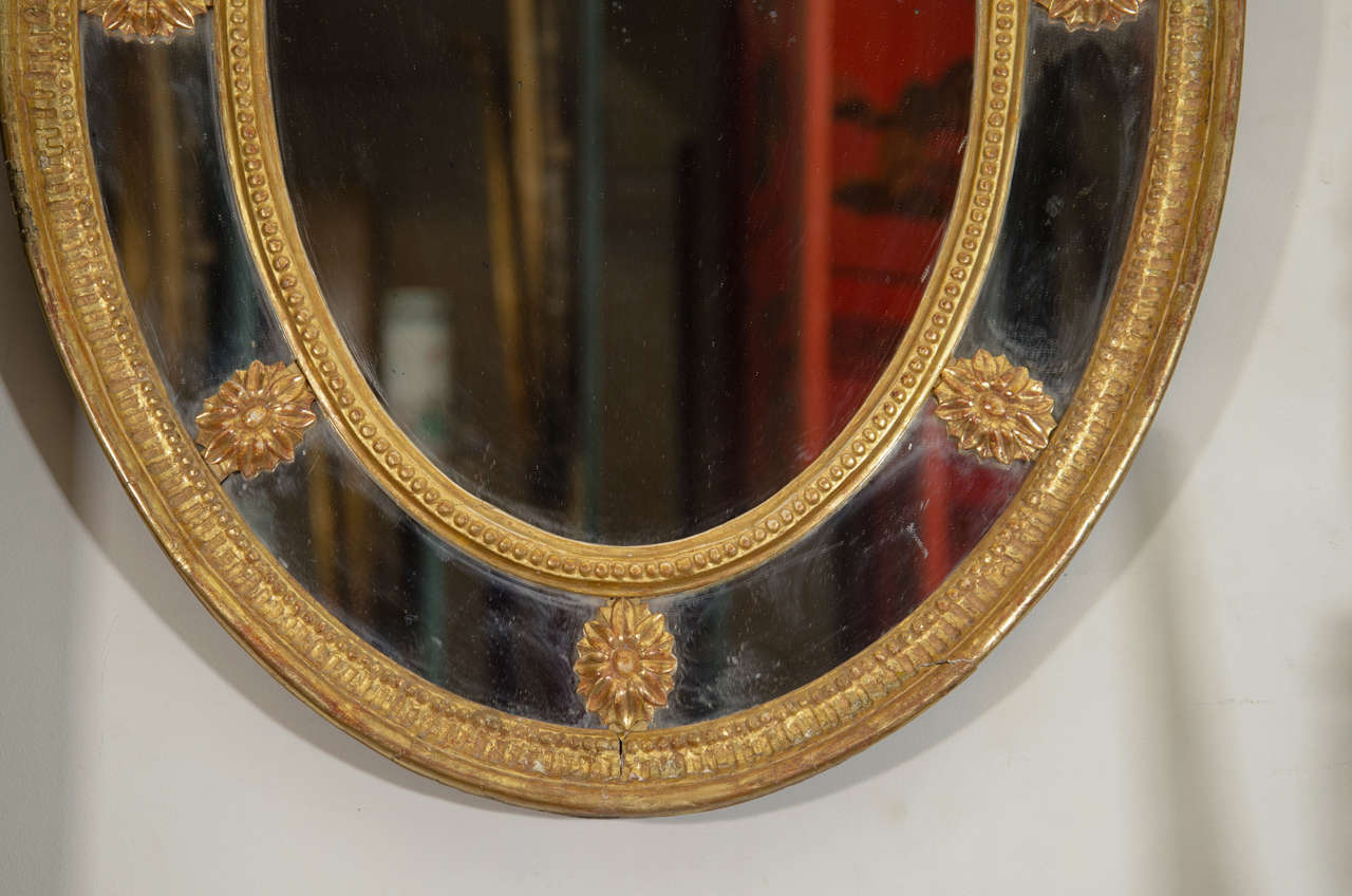 English George III Oval Mirror