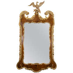 George II Walnut and Gilt Mirror 3