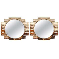 Geometric Bronze Surround Mirror