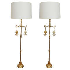 Nicola de Wael for Fondica Bronze Floor Lamps