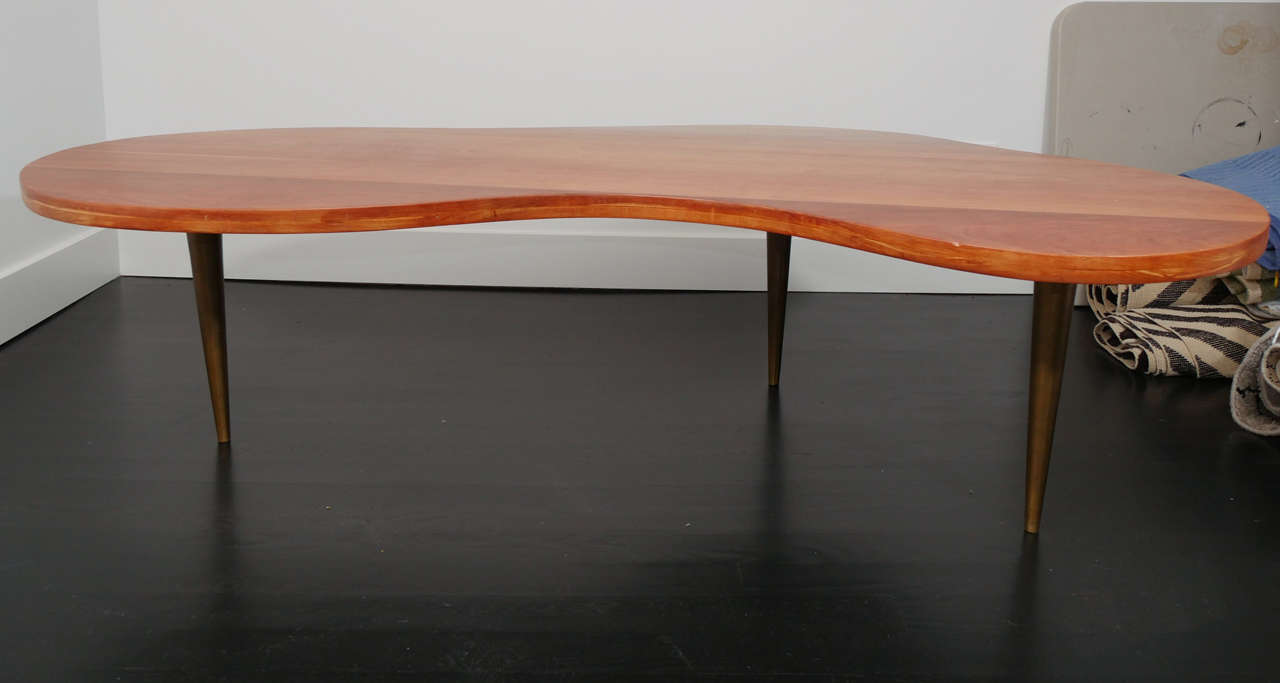 Mid-Century Modern Biomorphic Walnut Table by T.H. Robsjohn Gibbings