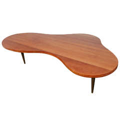 Biomorphic Walnut Table by T.H. Robsjohn Gibbings 8