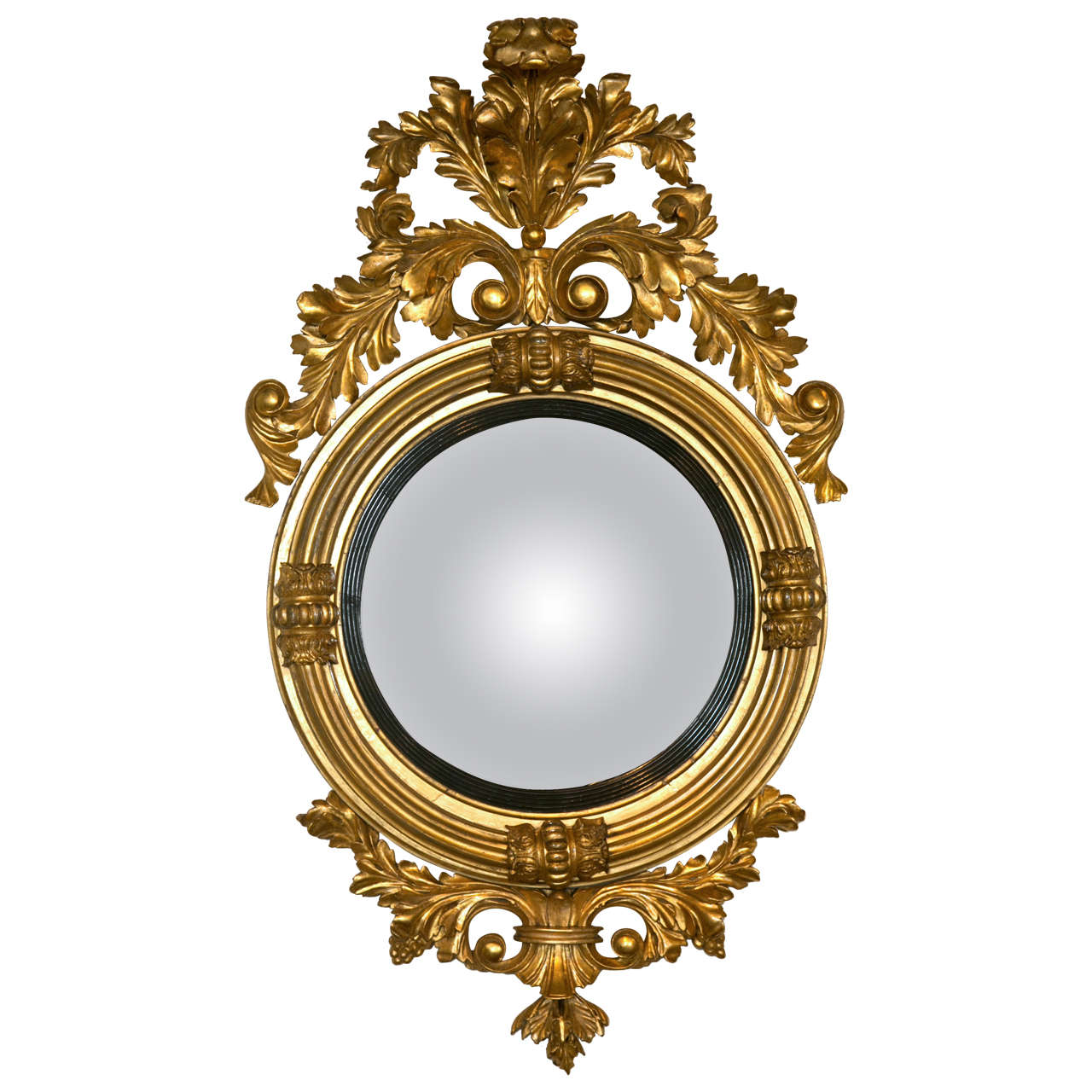 American or English Regency Bulls Eye Mirror For Sale