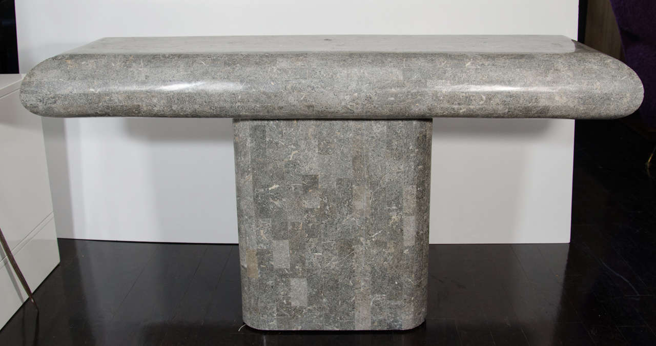 A grey tessellated stone sideboard by Maitland Smith