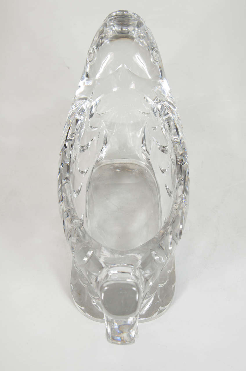 Rare Art Deco Crystal Poissons Fish Centerpiece Bowl by Baccarat In Excellent Condition In New York, NY