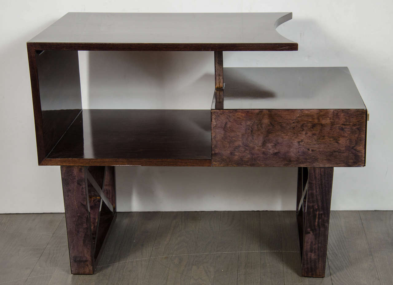Mid-Century Modernist X-Form Side Table by Paul Laszlo 1