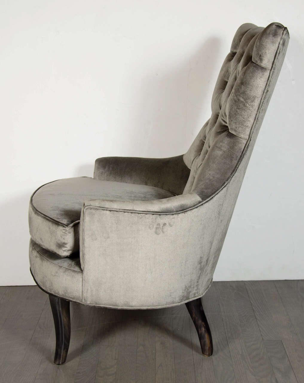 mid century high back chair