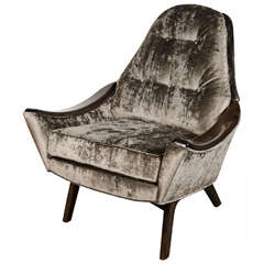 Mid-Century Modern Sleigh-Form Armchair by Adrian Pearsall