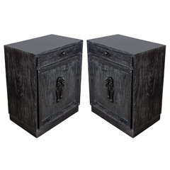 Vintage Stunning Pair of Shadow Box End Tables/Night Stands by Grosfeld House