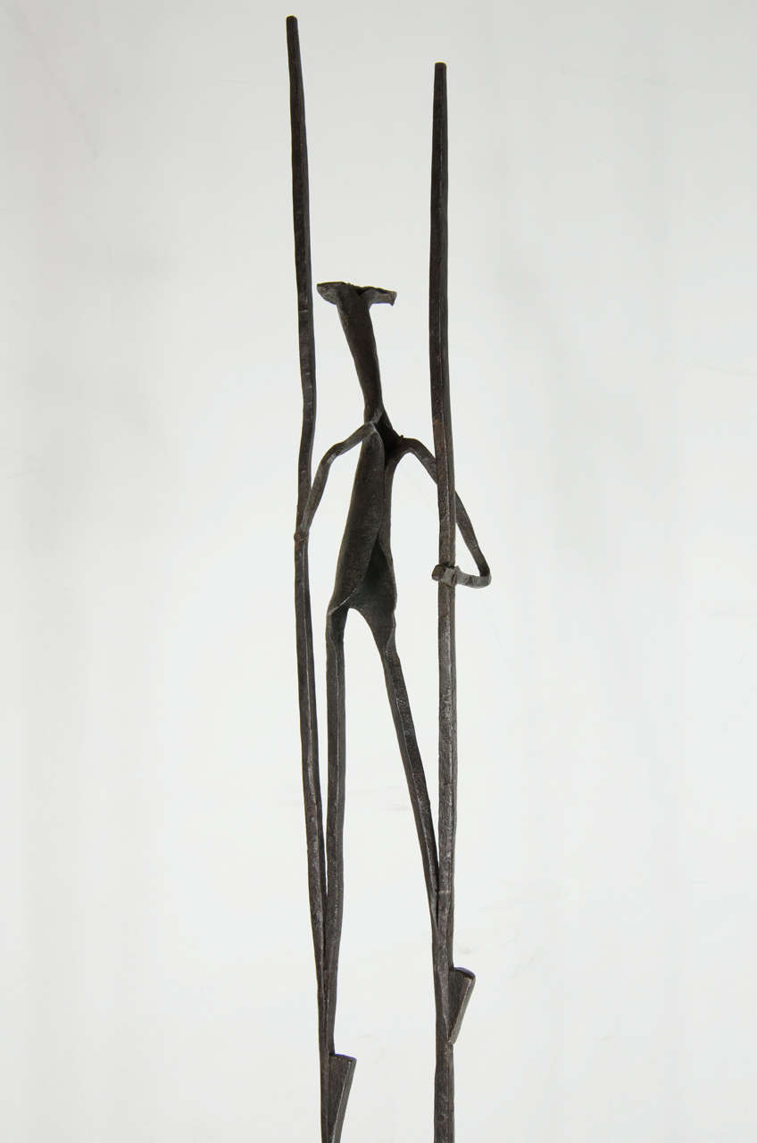 Modernist Brutalist Sculpture in the Manner of Giocometti 2