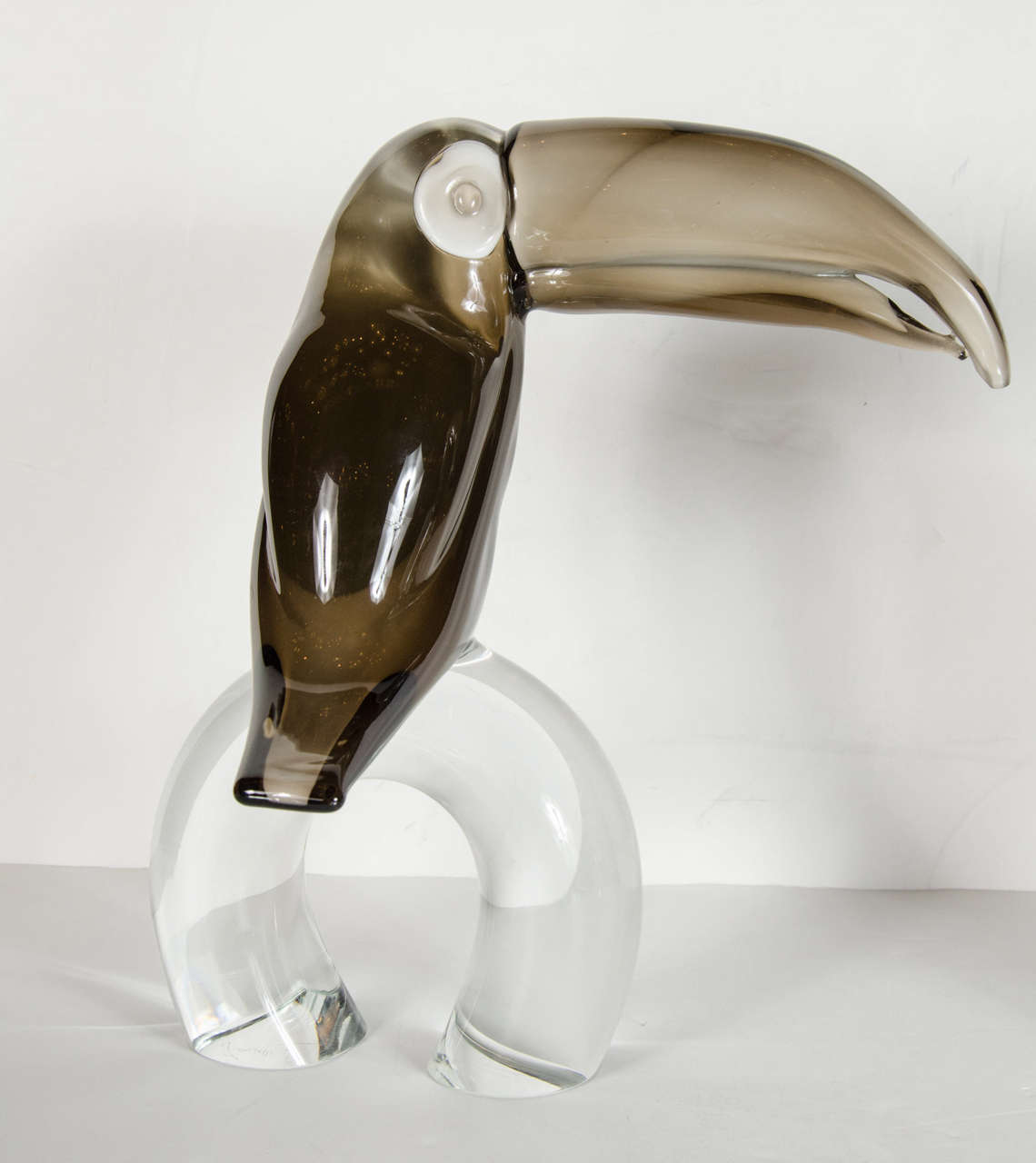 Mid-Century Modern Pair of Exquisite Hand Blown Glass Toucan's by Licio Zanetti