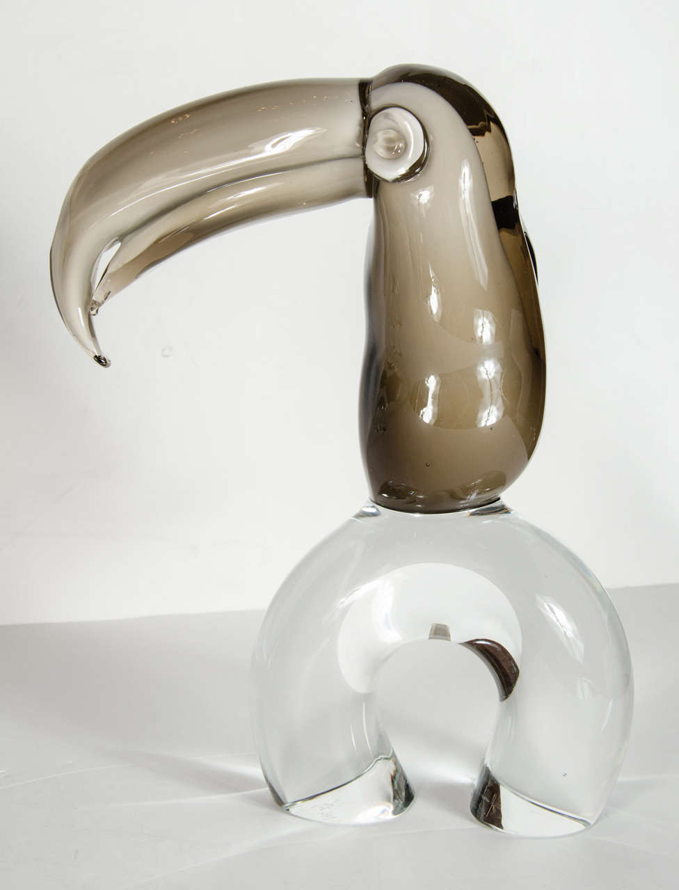 20th Century Pair of Exquisite Hand Blown Glass Toucan's by Licio Zanetti