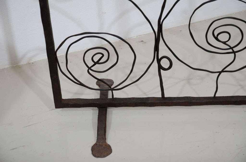20th Century Whimsical Iron Screen For Sale