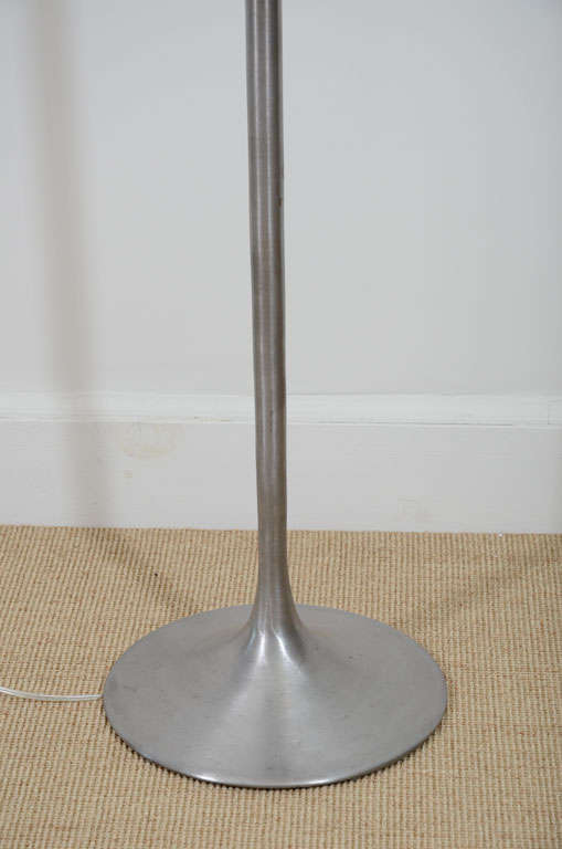 Aluminum Floor Lamp with Stone and Leaded Domed Shade 2