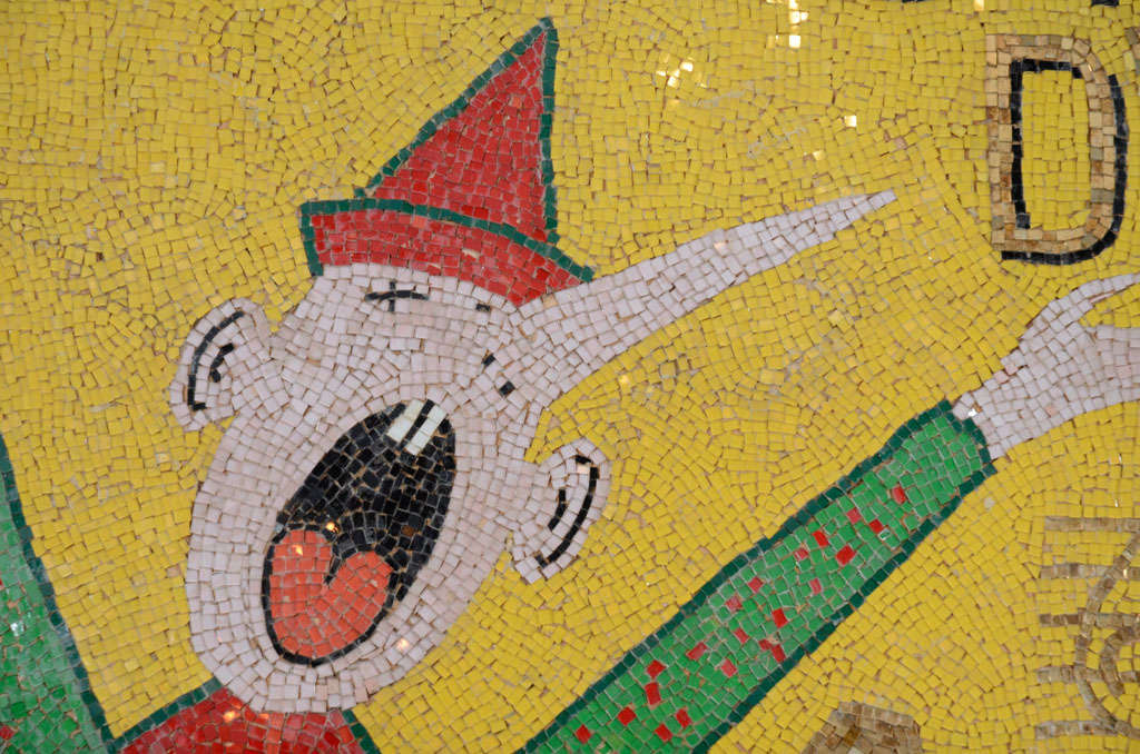 Pinocchio D'Oro Theater Advertisement in Glass Mosaic 5