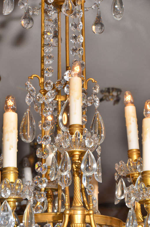 Baccarat Crystal Chandelier In Excellent Condition In Houston, TX