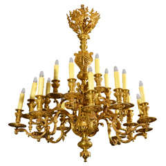 cast pierced bronze chandelier