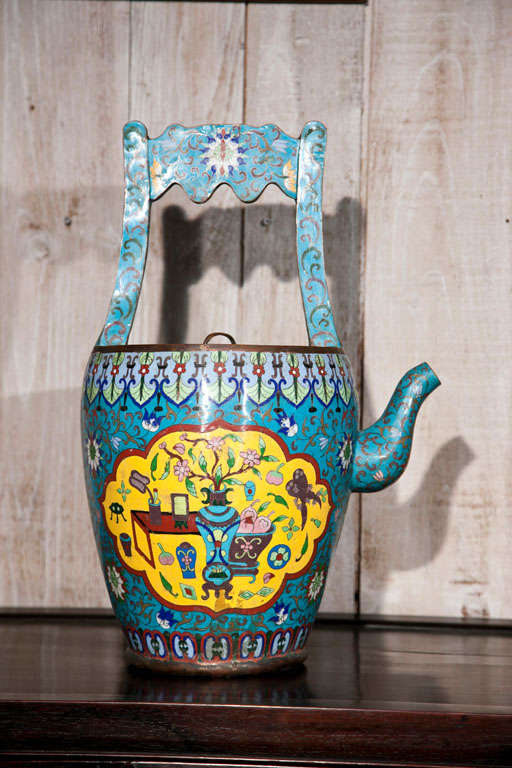 Incredible Cloissone  Tea Pot