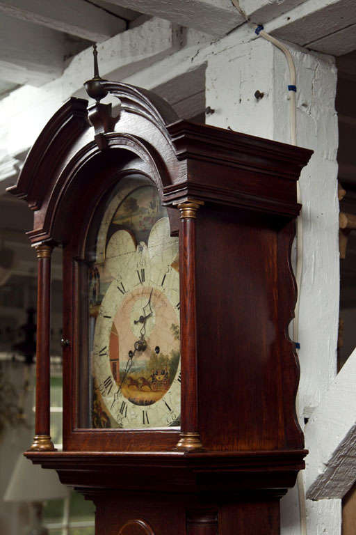 English Oak Tall Case Clock In Good Condition For Sale In Woodbury, CT