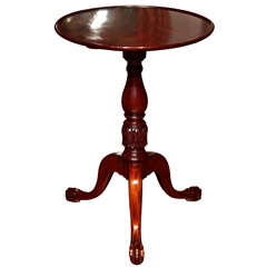 Small, English, Mahogany Tilt Top Candle Stand