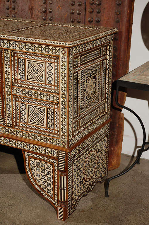 Moorish Late 18th Century Turkish Mosaic Wedding Trunk