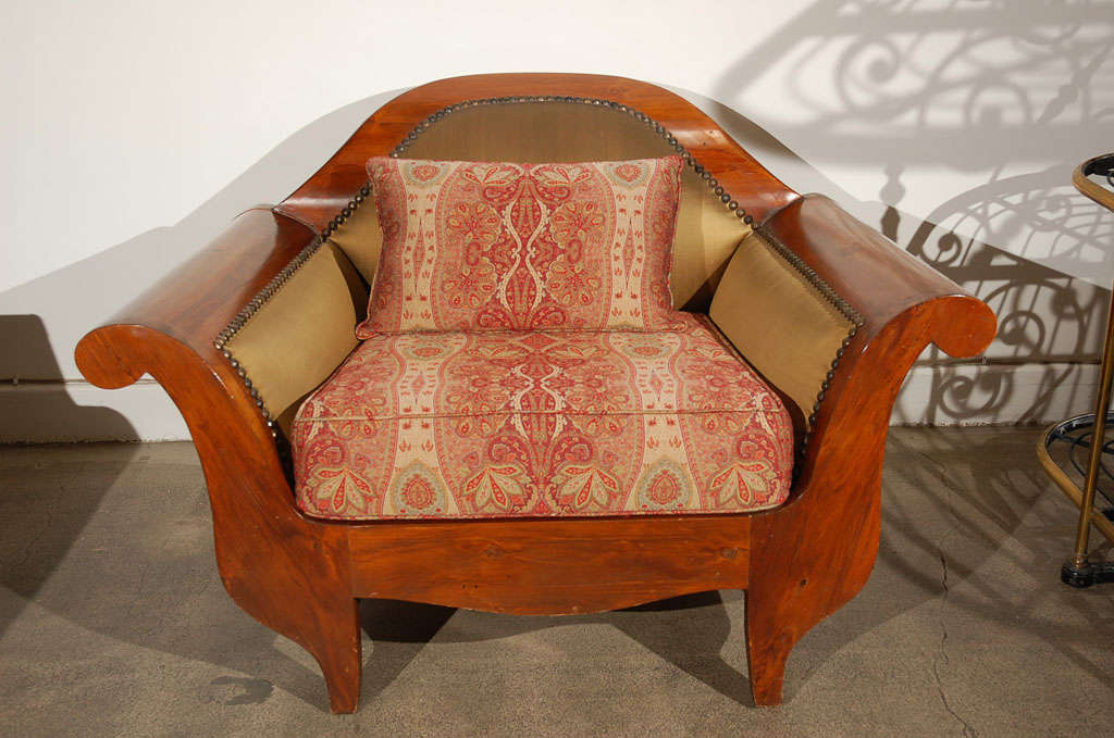 Pair of oversized Art Deco Style Club Armchairs