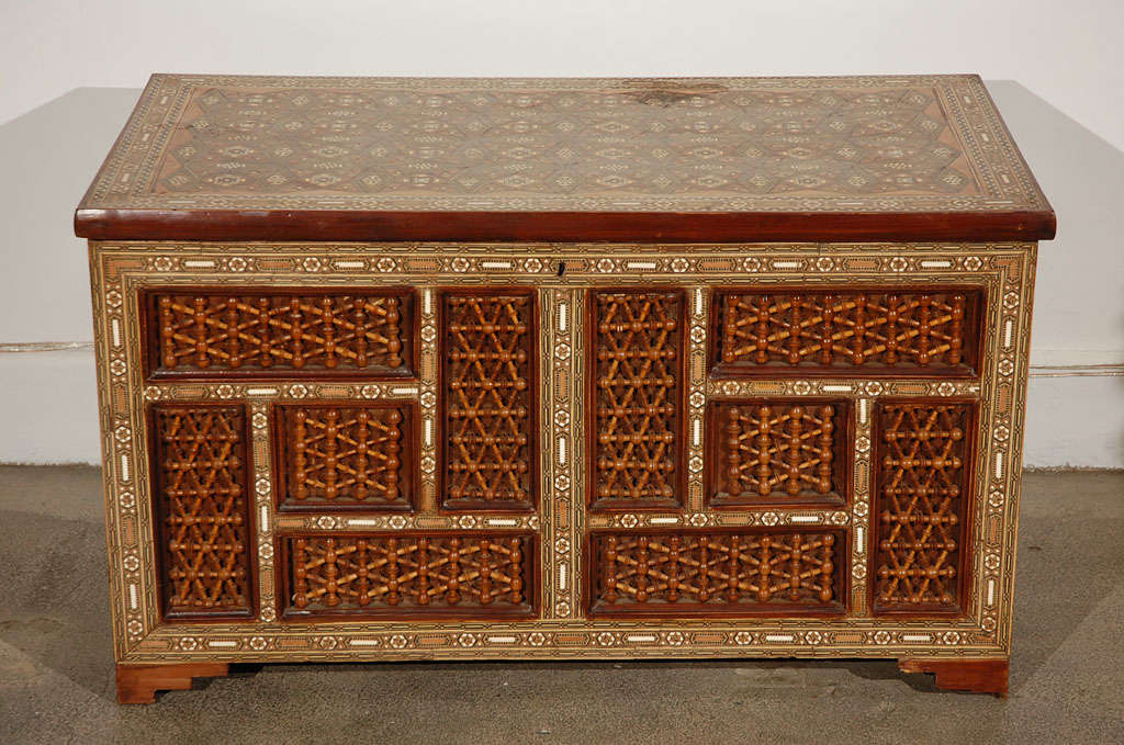 Syrian Moorish Style Inlaid Trunk