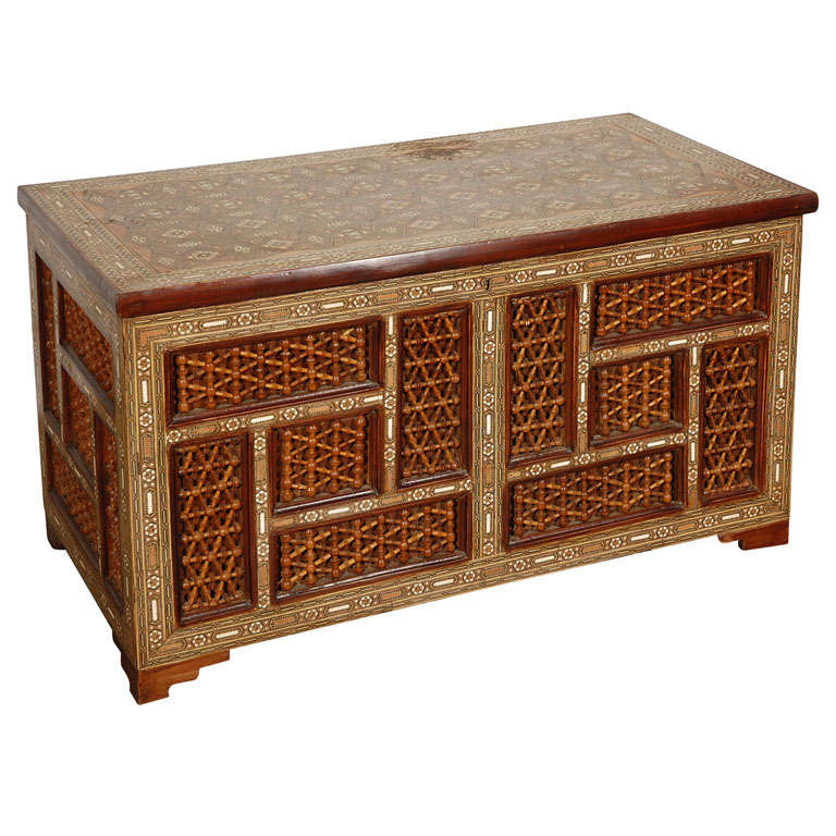 Moorish Style Inlaid Trunk