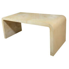 Waterfall parchment table