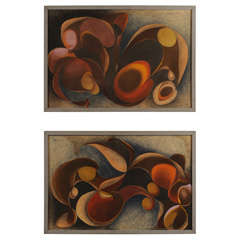 Pair of framed drawings by James Gerard De Martini