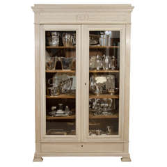 Bleached Oak French Two-Door Cabinet