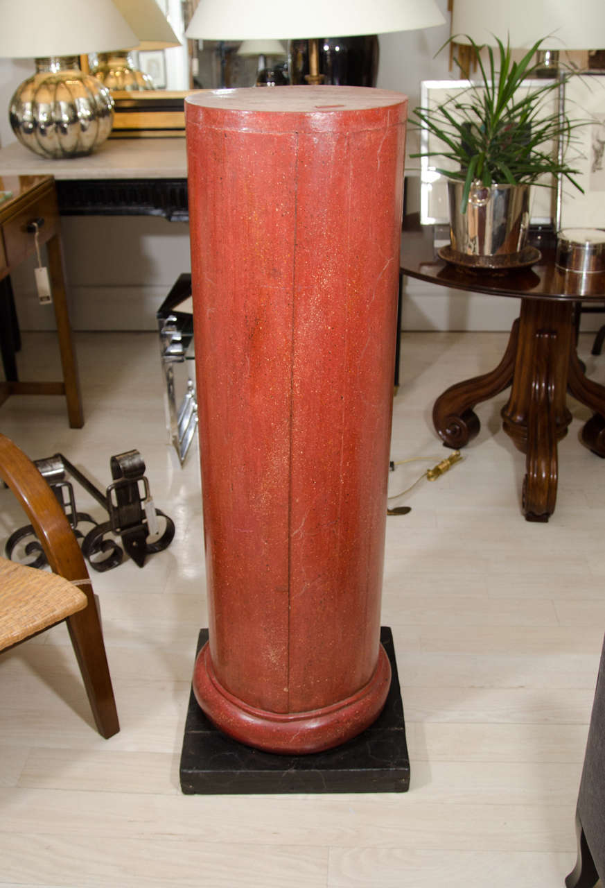 Wood Painted Faux Porphyry Column