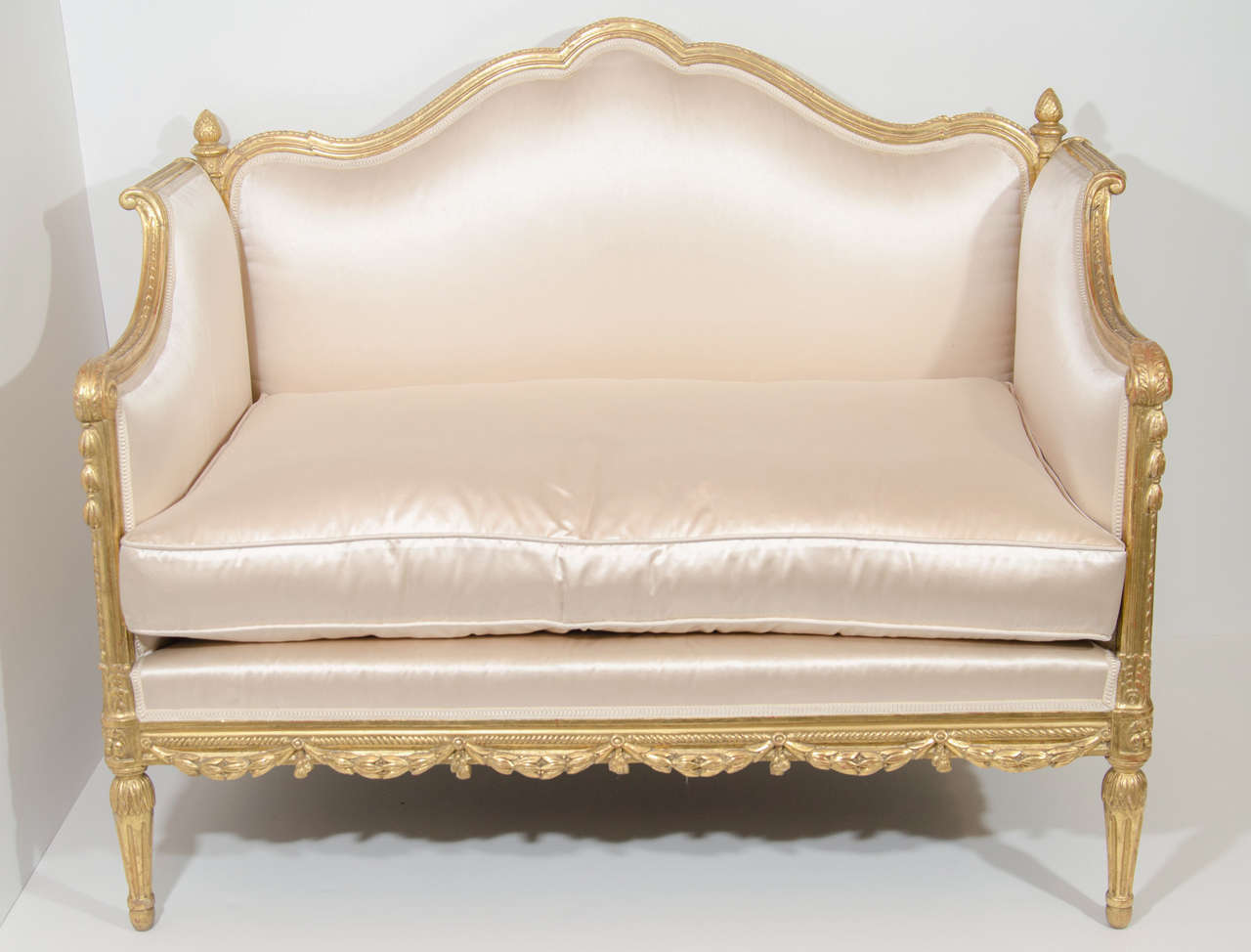 A Fine Antique Rare & Important Louis XVI Gilt Wood sofa, ca.1790