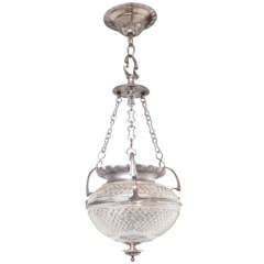 Antique An English Regency-style Cut Crystal Ceiling Light