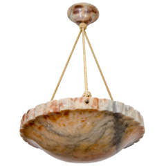 An Alabaster Light Fixture An Alabaster Light Fixture