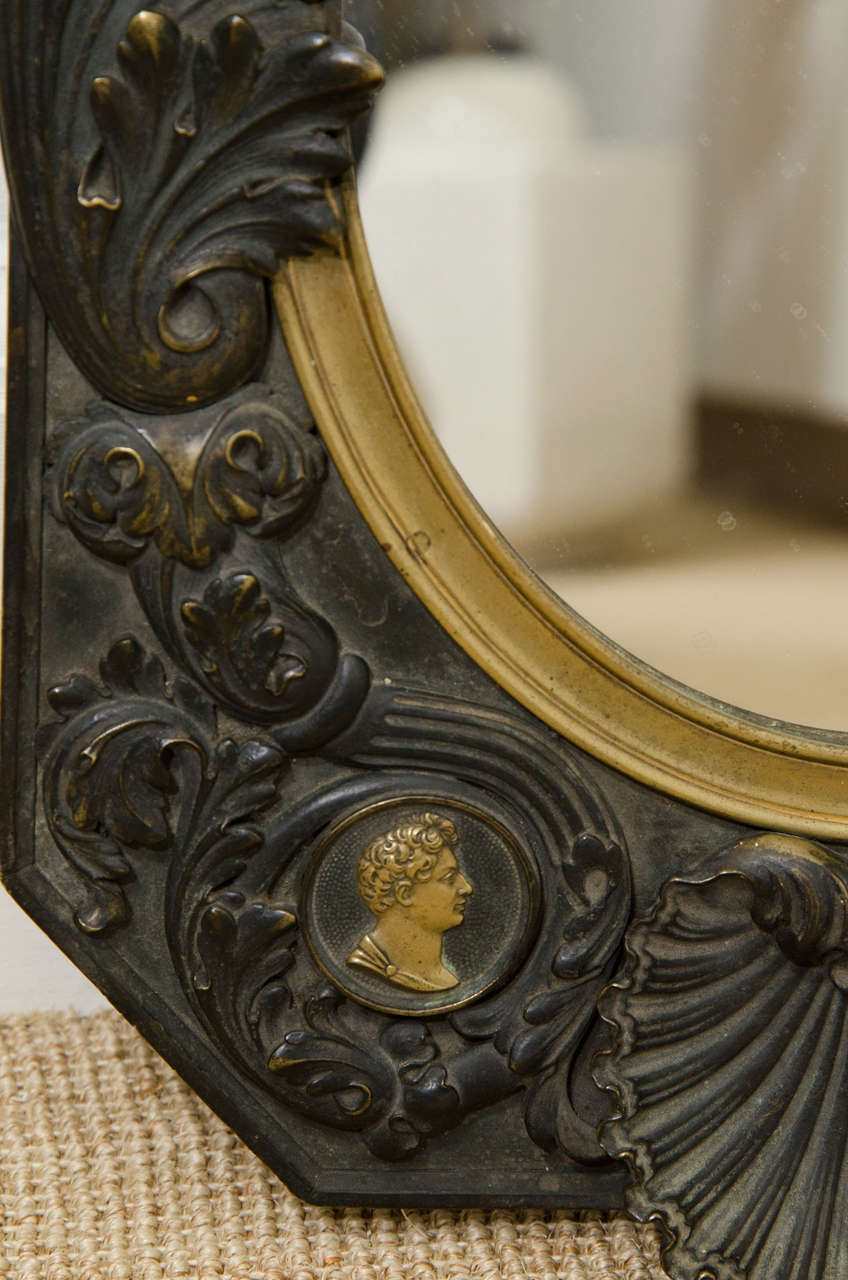 French Empire Bronze Mirror For Sale 1