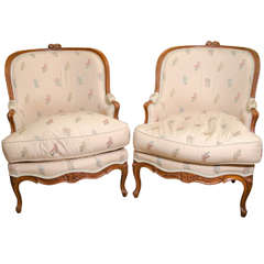 Pair of Louis XV Bergeres 1