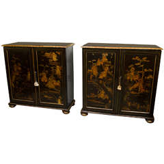 Pair of Regency Lacquered Cabinets