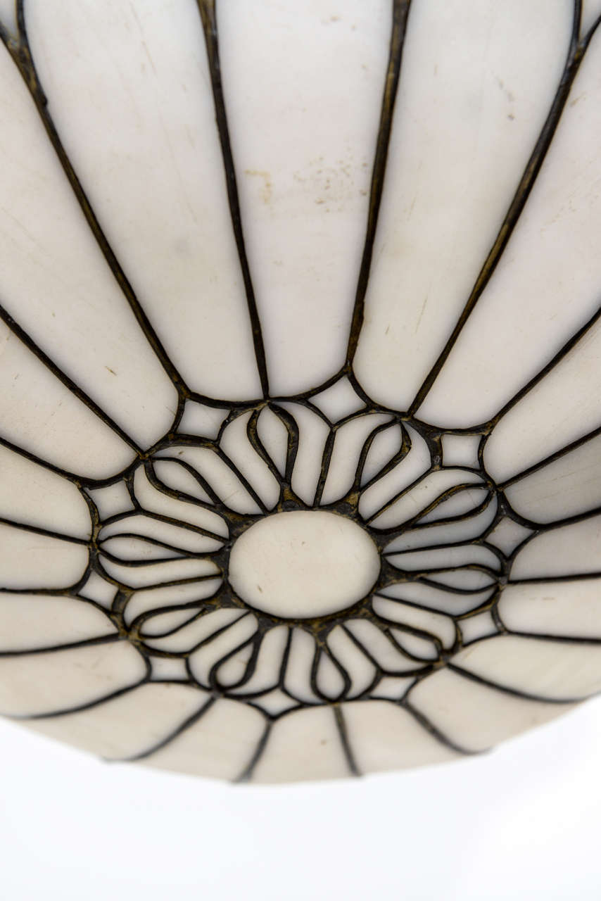 American Stained Glass Dome Chandelier, Circa 1900 4