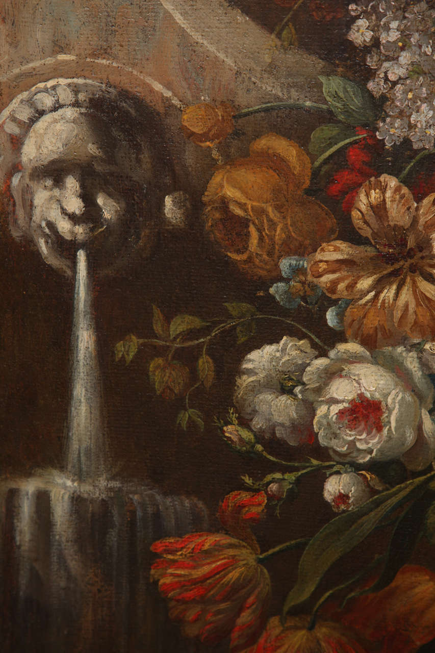 Rococo Pair of Still Life Paintings of Flowers, French, 18th Century, Original Frames