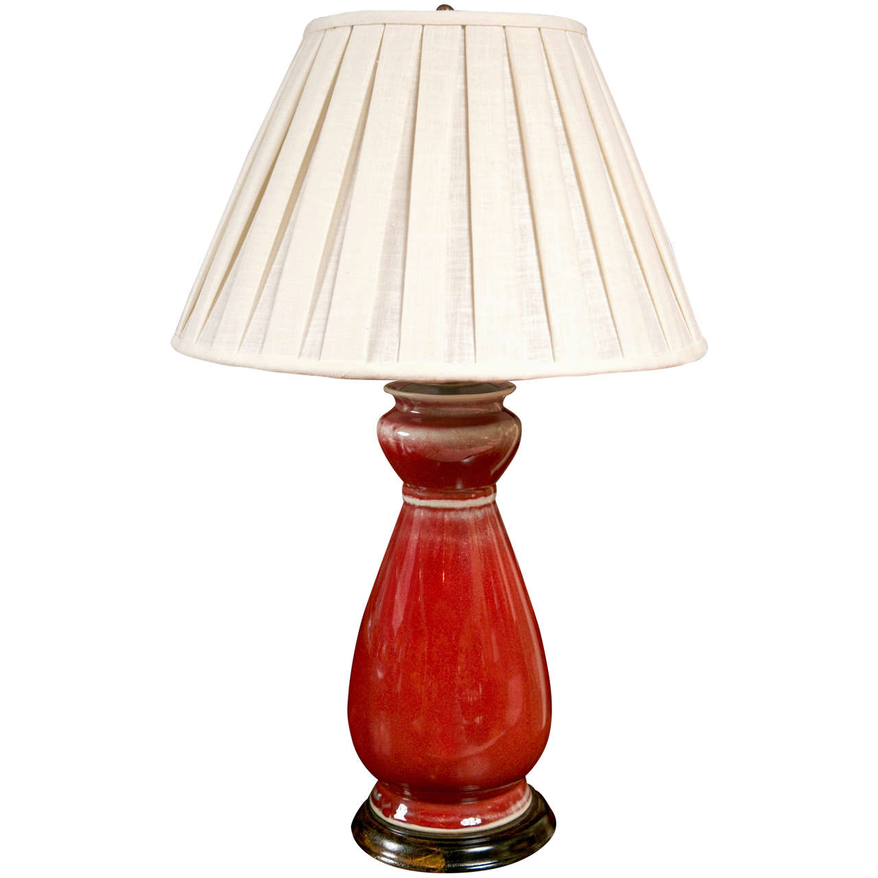 Oxblood double gourd lamp For Sale