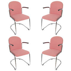 Set of 4 WH Gipsen Office Chairs (multi colored**) 1970 Dutch