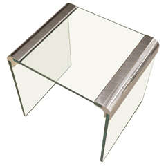 Chrome and Glass Occasional Table by Pace