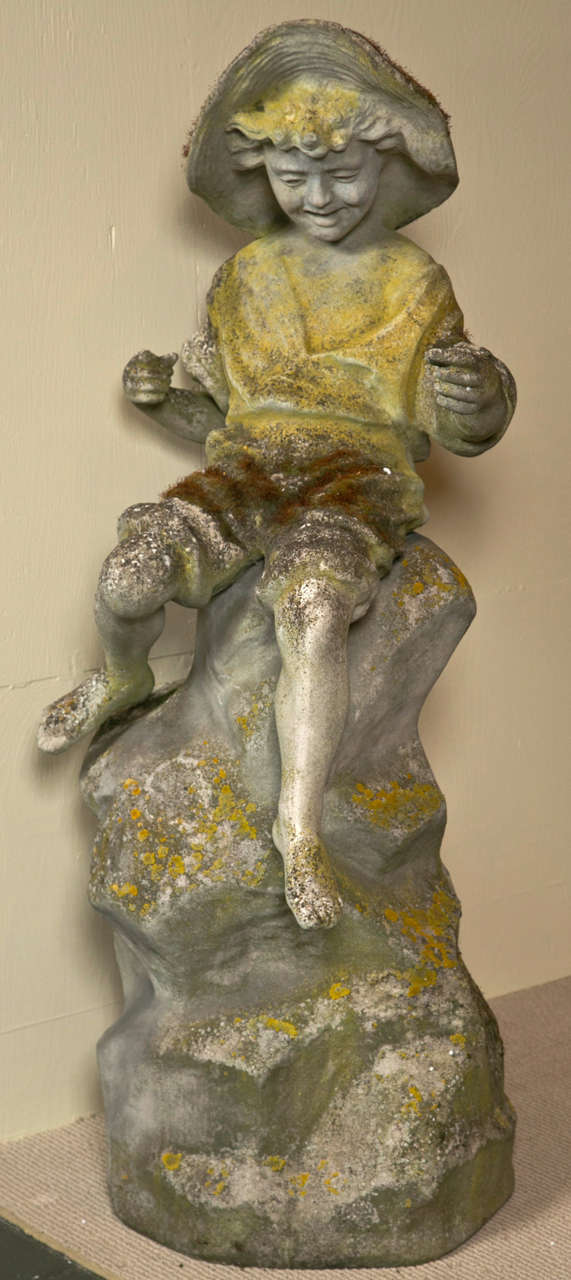 Stone Statue of a Boy For Sale at 1stdibs