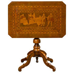 Italian Inlaid Center Table, 19th Century 1
