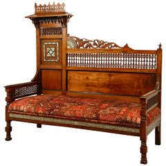 Syrian Settee with Mother of Pearl Inlay 7
