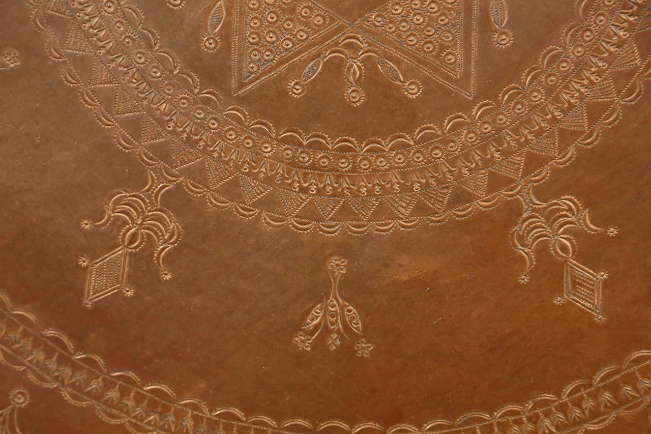 Islamic Turkish Bronze Round Tray